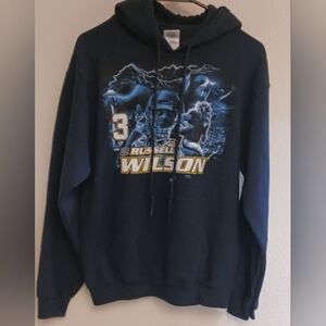 New NFL Men's Seattle Seahawks QB Russell Wilson Hoodie Small Navy Blue